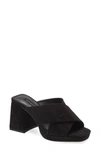 Topshop Spice Platform Slide Sandal In Black