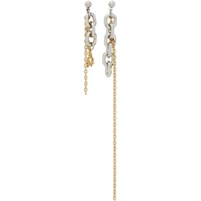 Justine Clenquet Silver & Gold Dana Earrings In Pallad/gold
