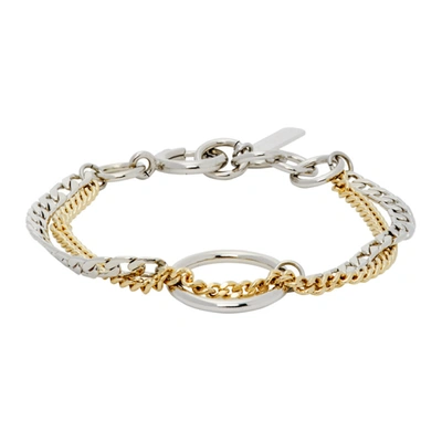 Justine Clenquet Gold And Silver Bicolor Jane Bracelet In Pallad/gold