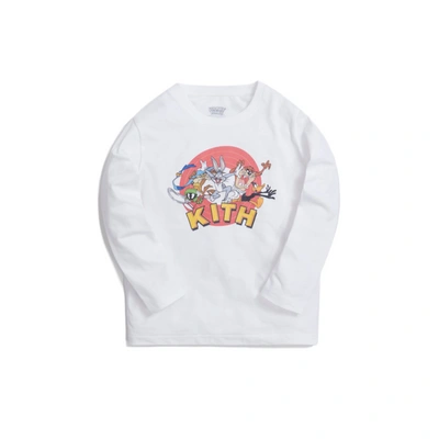 Pre-owned Kith Kids X Looney Tunes L/s Tee White