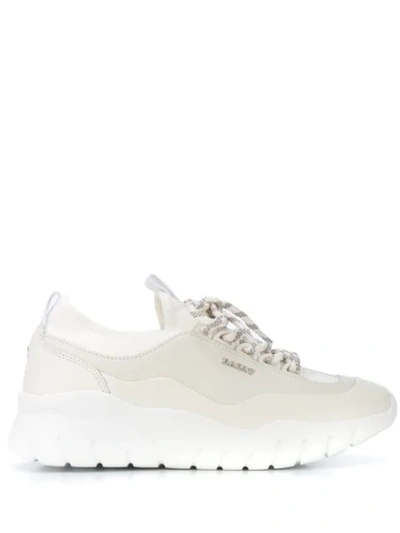 Bally Logo Plaque Sneakers In White
