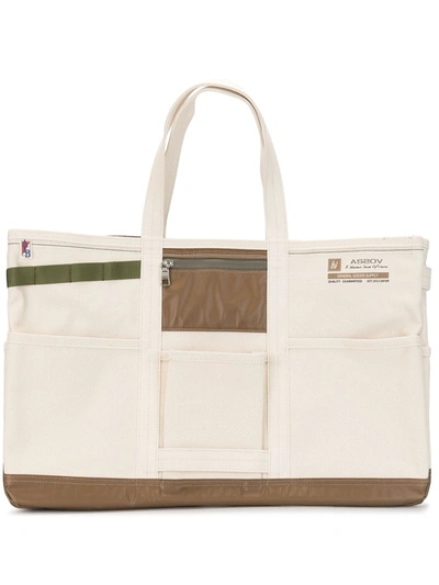 As2ov Alberton Canvas Tote Bag In White