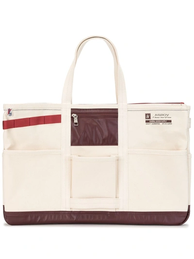 As2ov Alberton Canvas Tote Bag In White