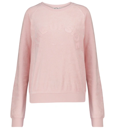 The Upside Bella Dropped-shoulder Cotton-jersey Sweatshirt In Pink