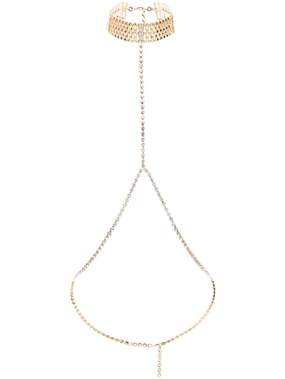 Alessandra Rich Crystal-embellished Gold-tone Body Chain