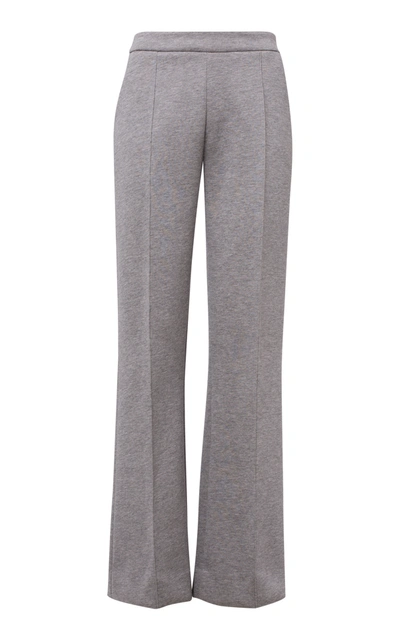 Dorothee Schumacher Minimalistic Charme Cotton-jersey Straight-leg Pants In Grey