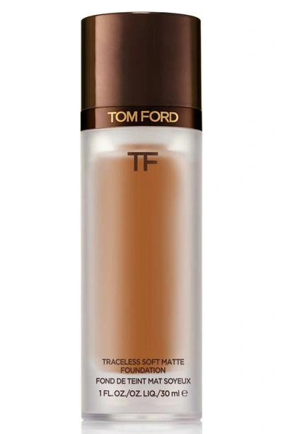 Tom Ford Traceless Soft Matte Foundation 9.5 Warm Almond 1 oz/ 30 ml In 9.5 Warm Almond (dark With Warm Golden Undertones)