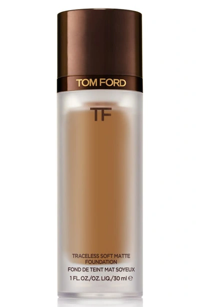 Tom Ford Traceless Soft Matte Foundation 10.7 Amber 1 oz/ 30 ml In 10.7 Amber (dark To Deep With Warm Red Undertones)