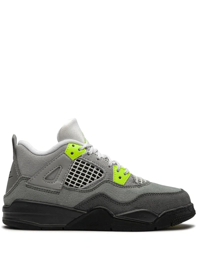Jordan Kids' Air  4 Retro Se "neon" Sneakers In Grey