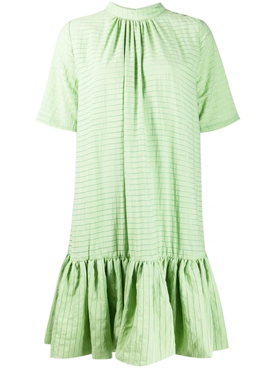 Stine Goya Flared Shift Dress In Green