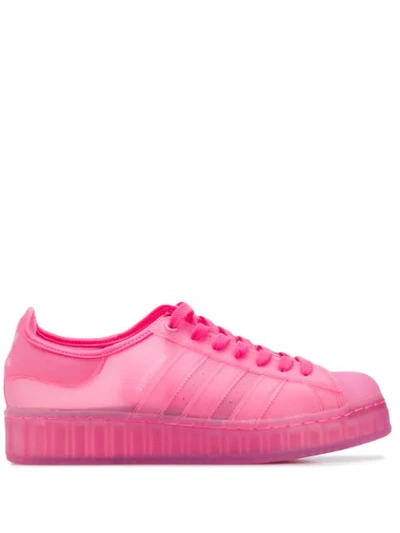 Adidas Originals Superstar Jelly Sneakers In Semi Solar Pink-purple In Pink/ White