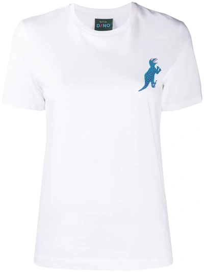 Paul Smith Dino-print Organic Cotton T-shirt In White
