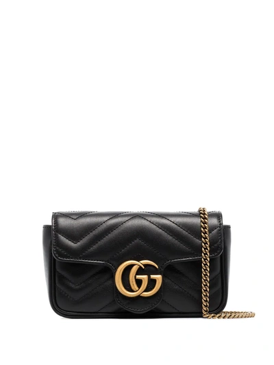 Gucci Marmont Supermini Shoulder Bag In Black