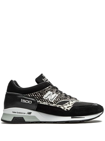 New Balance M1500 Zebra-print Suede And Mesh Trainers In Black