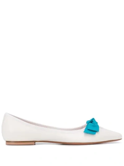 Anna Baiguera Malikaflex Bow-embellished Ballerina Shoes In Neutrals