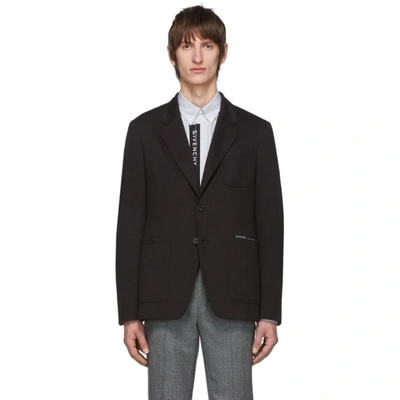Givenchy Unstructured Single-breasted Blazer In Black