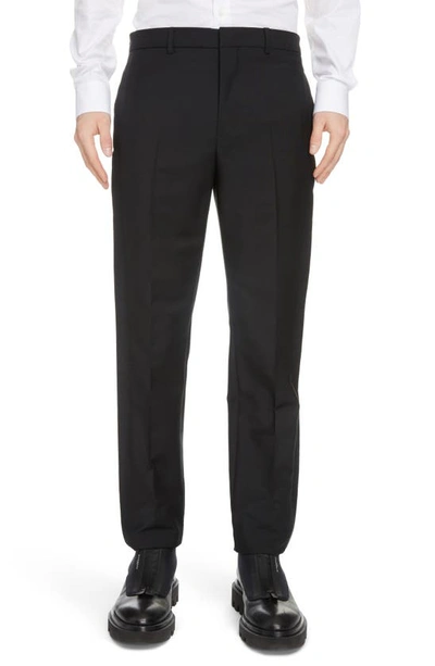 Givenchy Double Tuxedo Band Mohair & Wool Dress Pants In Black