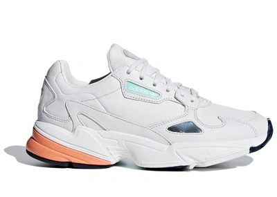 Pre-owned Adidas Originals Adidas Falcon Crystal White Crystal White (women's) In Crystal White/crystal White/easy Orange