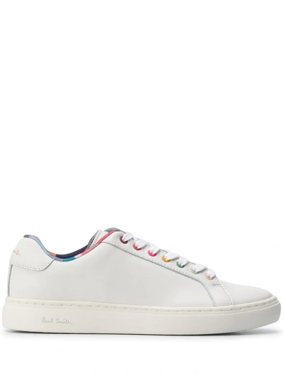 Paul Smith Stripe Lined Lace-up Sneakers In White