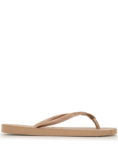 Havaianas Slim Textured Flip-flops In Brown