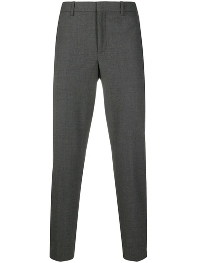 Neil Barrett Slim-fit Cropped Trousers In Grey
