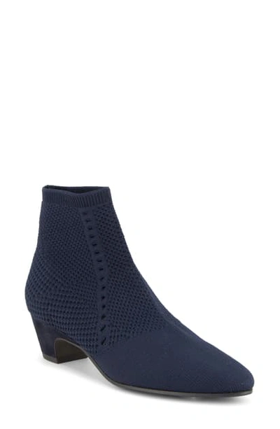Eileen Fisher Purl Sock Bootie In Midnight Stretch Fabric