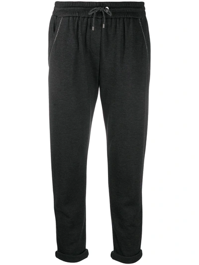 Brunello Cucinelli Tapered Drawstring Sweatpants In Grey