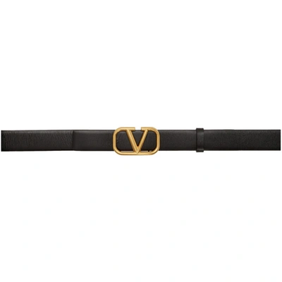 Valentino Garavani Vlogo Belt In Black