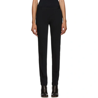 Mm6 Maison Margiela Black Elastic Waist Trousers In 900