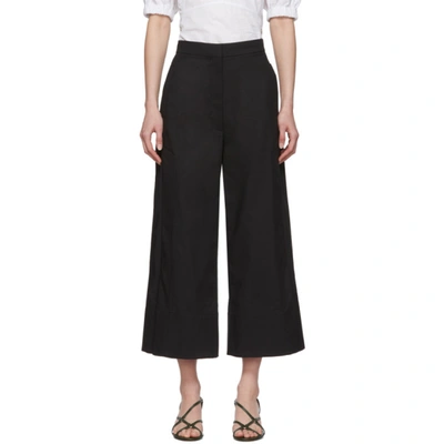 3.1 Phillip Lim Cropped Cotton-blend Straight-leg Pants In Ba001 Black