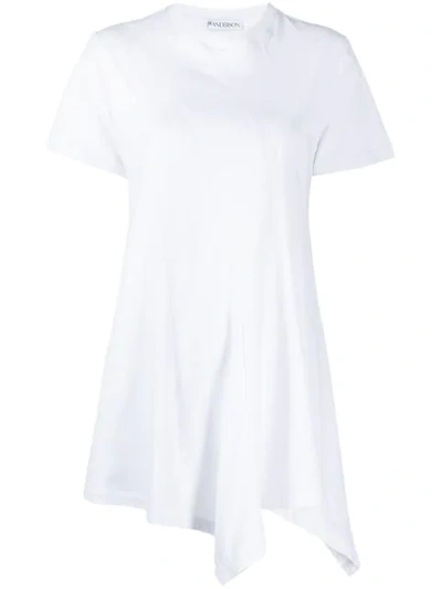 Jw Anderson Asymmetric Cotton-jersey T-shirt In 001 White