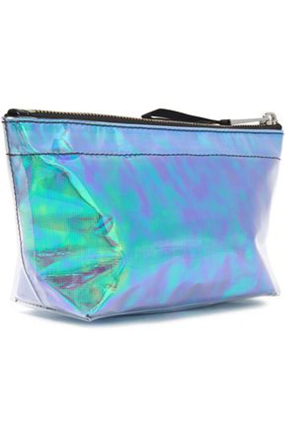 Marc Jacobs Printed Iridescent Pvc Cosmetics Case In Light Blue