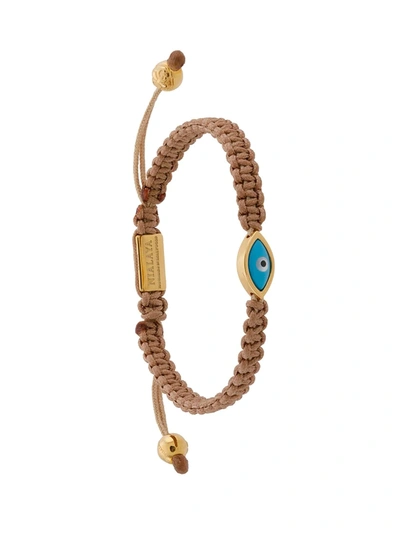 Nialaya Jewelry Evil Eye String Bracelet In Brown