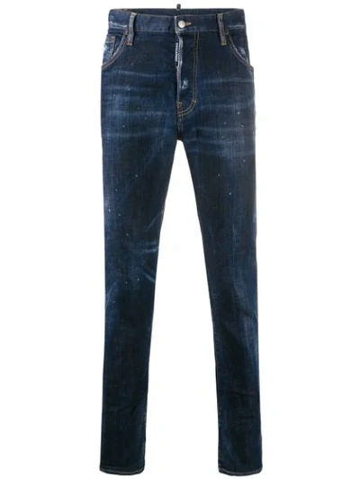 Dsquared2 Denim Blue Cotton-blend Jeans