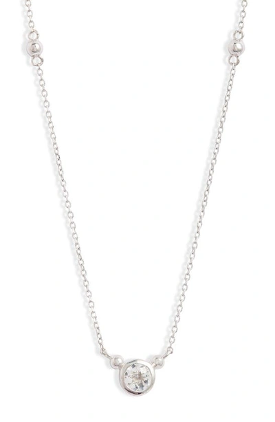 Anzie Bonheur Bubbling Brook Station Necklace In White Topaz
