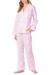 Bedhead Pajamas 3d Striped Cotton Long-sleeve Classic Pajama Set In Pink