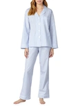 Bedhead Pajamas 3d Stripe Organic Cotton Sateen Pajamas In Blue