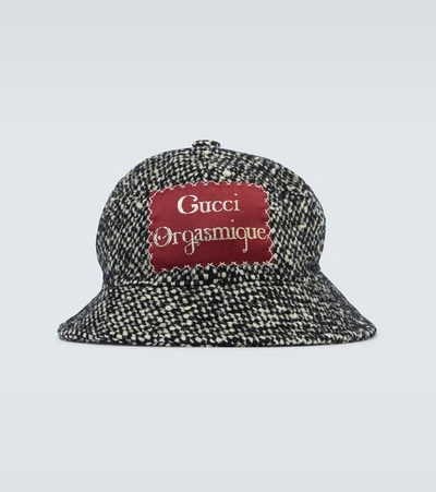 Gucci Serge Tweed Bucket Hat In Black