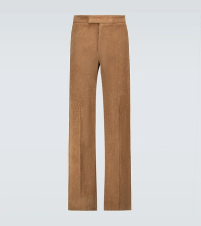 Gucci Wide-leg Corduroy Pants In Brown