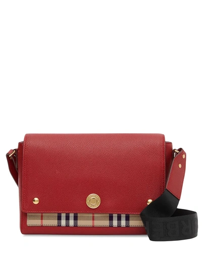 Burberry Note Crossbody Bag In Red