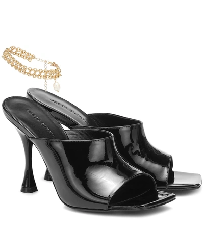 Magda Butrym Estonia Patent Leather Sandals In Black