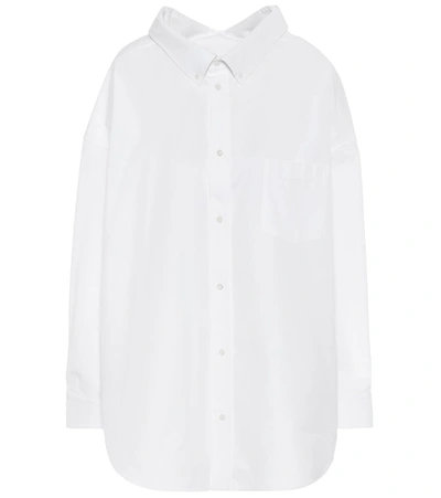 Balenciaga Swing Oversized Cotton-poplin Shirt In White