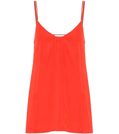 Bottega Veneta Satin Camisole In Orange