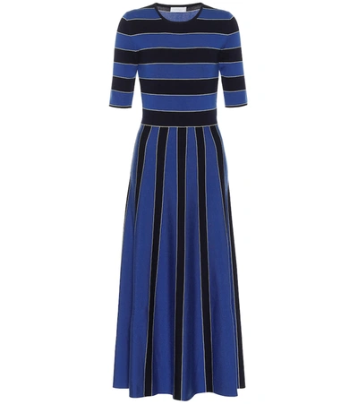Gabriela Hearst Capote Cashmere And Wool Dress In Blue