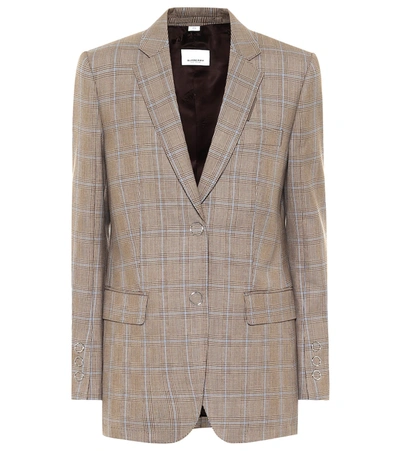 Burberry Sidon Virgin Wool Blazer In Brown