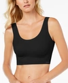 Calvin Klein Invisibles Comfort Lightly Lined Scoop Neck Bralette In Black