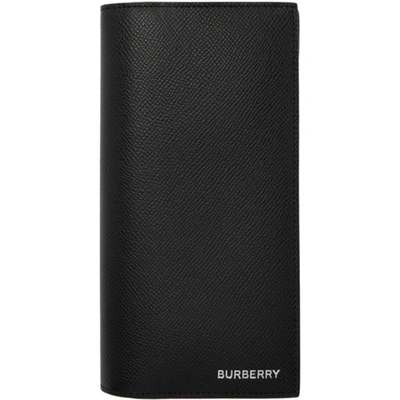 Burberry Grainy Leather Continental Wallet In Black