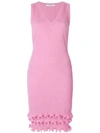 Givenchy Ruffle Detail Pleated Dress Pink