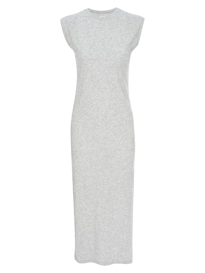Frame Le Muscle Slit Midi Dress In Gris Heather