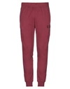 Ea7 Casual Pants In Maroon